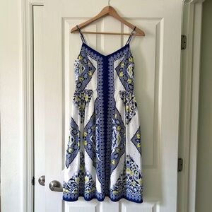 Banana Republic Blue and Yellow Dress